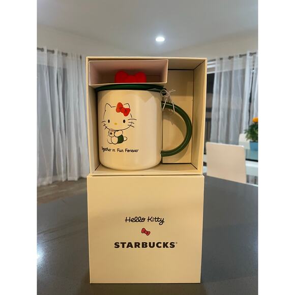 Starbucks × Hello Kitty Together in Fun Forever 16oz Ceramic Mug with Bow Lid - Picture 3 of 9